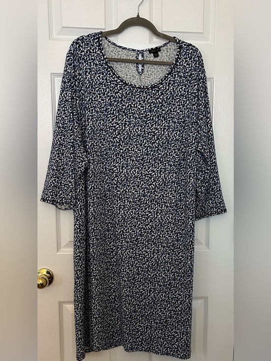 J. Jill Dresses & Skirts - J. Jill Wearever Collection Blue Multi-print A-line Dress - 4X